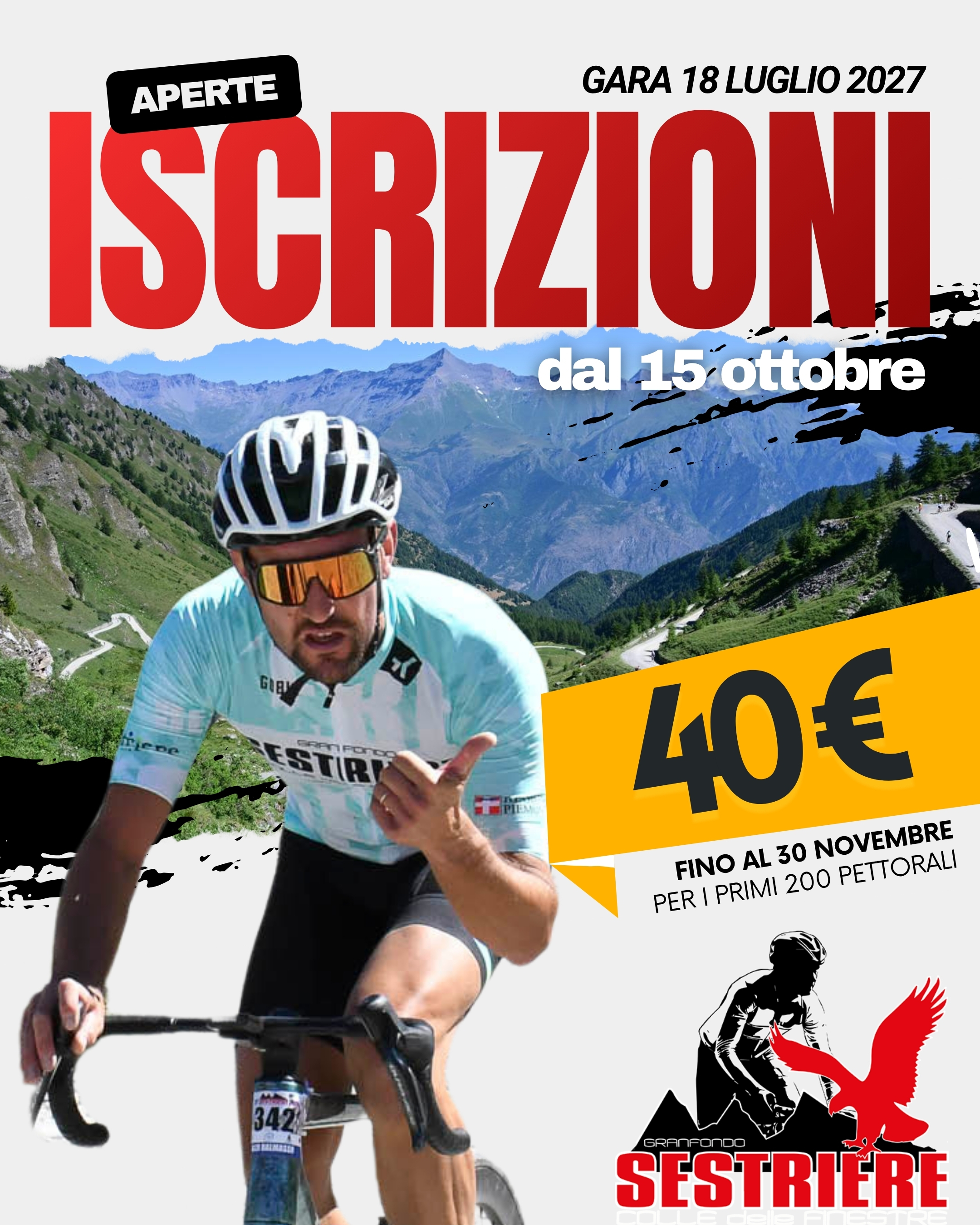 IN CONTO ALLA ROVESCIA É INIZIATO: IL 15 OTTOBRE APRONO LE ISCRIZIONI